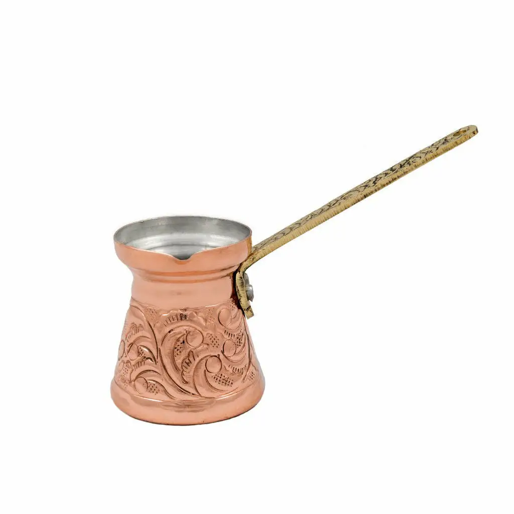 Copper Brass Stovetop Coffee Pot (Briki, Ibrik, Cezve)