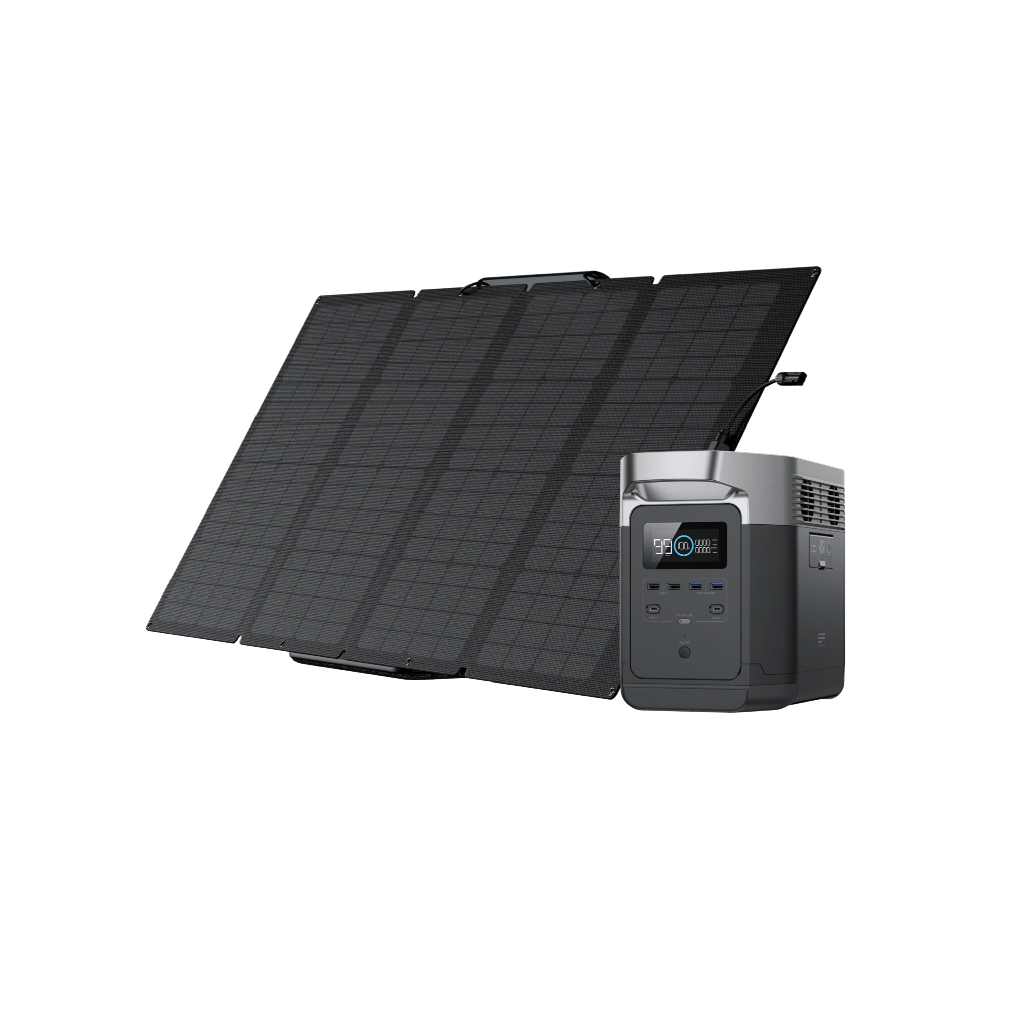 Portable Solar Generator EcoFlow DELTA 1300 with 160W Solar Panel