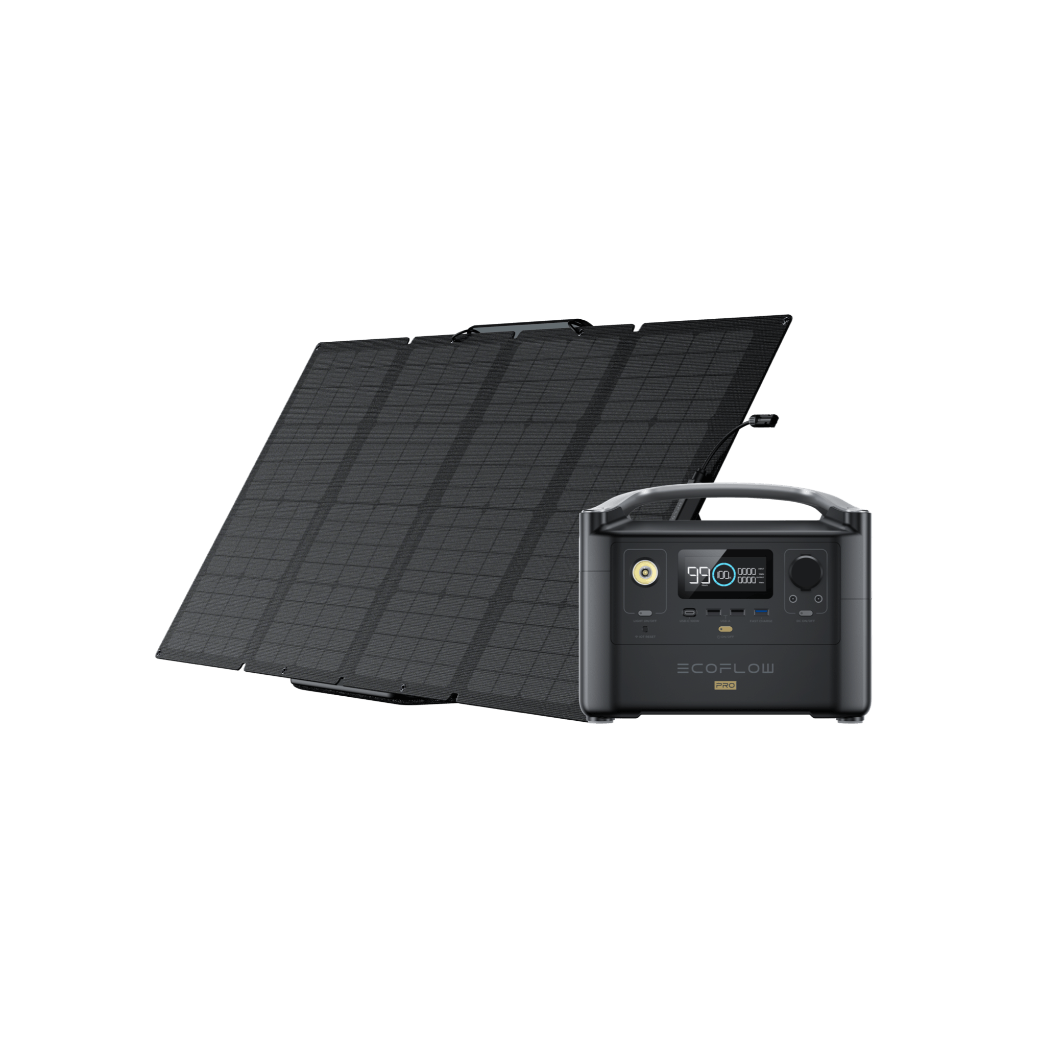 EcoFlow RIVER Pro Solar Generator with 160W Solar Panel