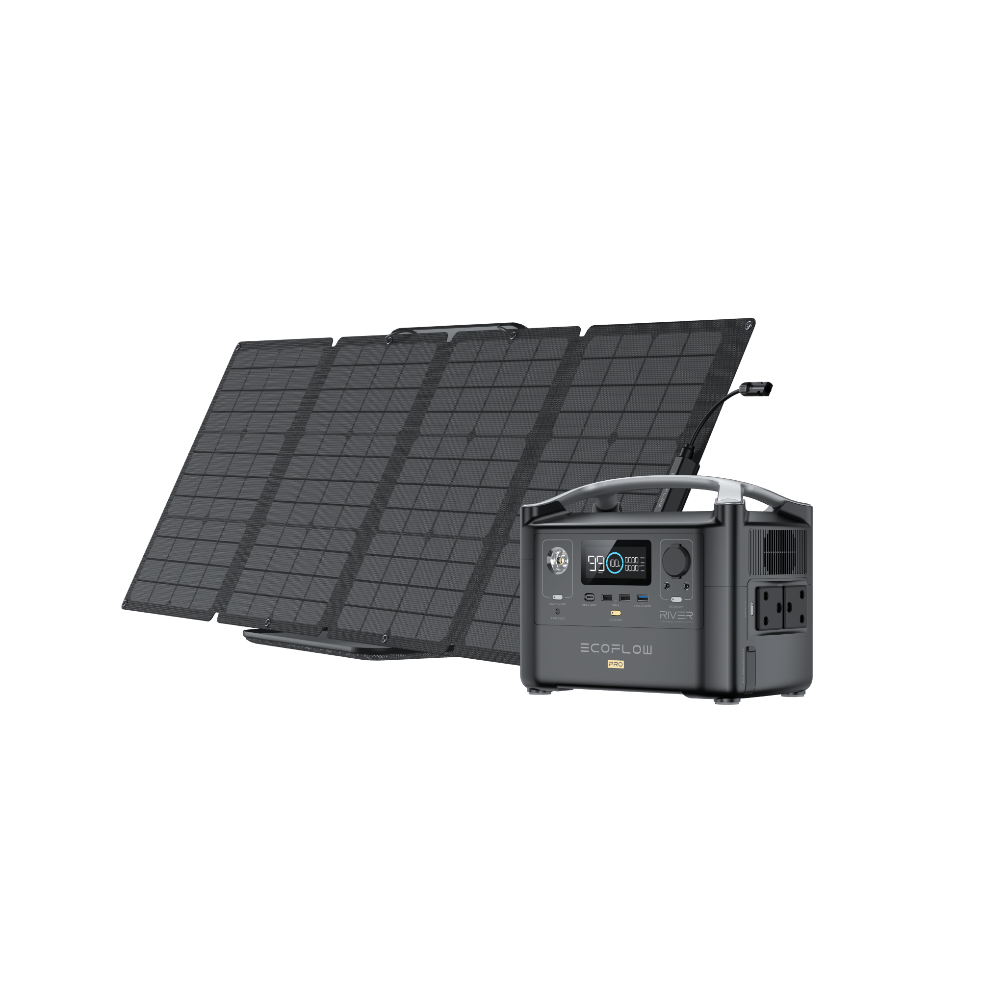 EcoFlow RIVER Pro Solar Generator with 110W Solar Panel