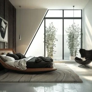 Avant-Garde Bedroom with Panoramic Views