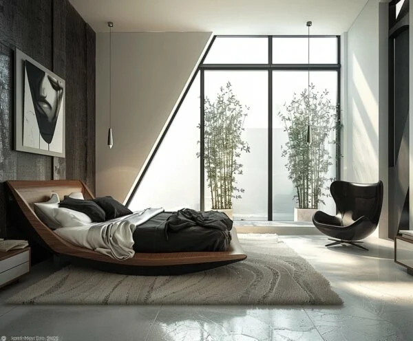 Avant-Garde Bedroom with Panoramic Views