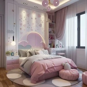 Dreamy Pink Cloud Bedroom