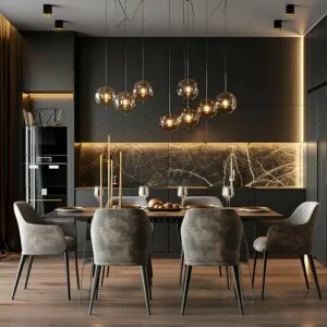 Elegant Dark Dining Room