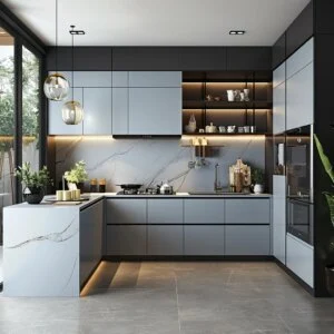 Elegant Gray-Tone Kitchen