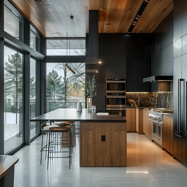 Modern Wood Detail Kitchen