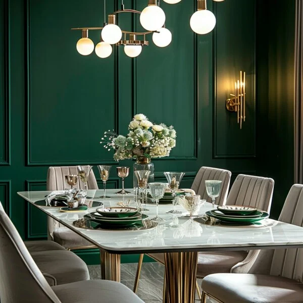 Opulent Emerald Dining Room