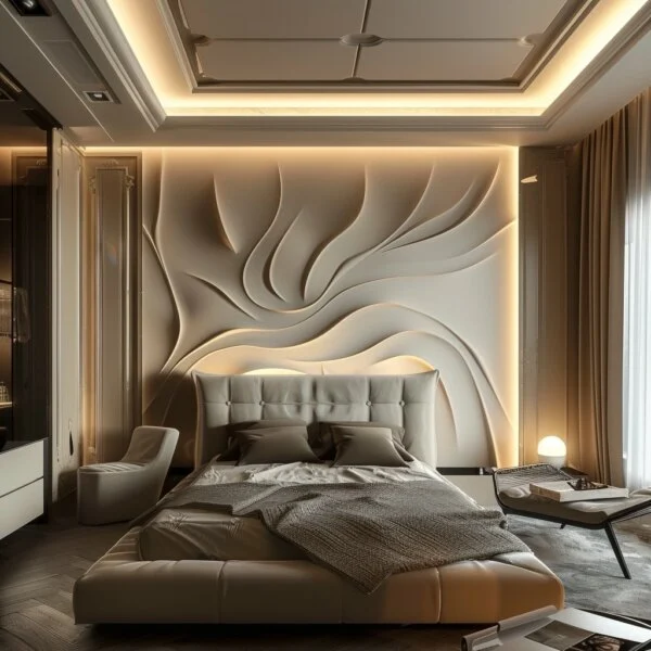 Sculptural Elegance Bedroom