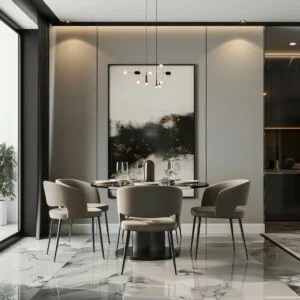 Sophisticated Monochrome Dining