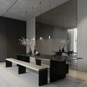 Sophisticated Monochrome Dining Room