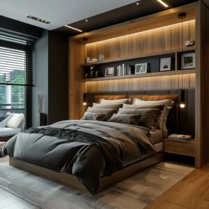 Sophisticated Wood Accent Bedroom