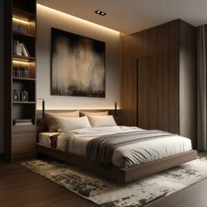 Sophisticated Wood-Tone Bedroom