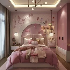 Whimsical Pink Fantasy Bedroom
