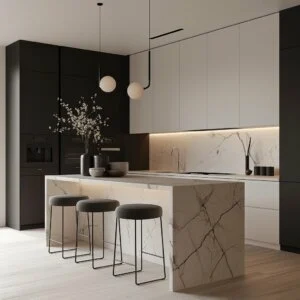 Chic Contrasting Kitchen